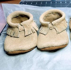 Custom made toddler suede elk moccasin